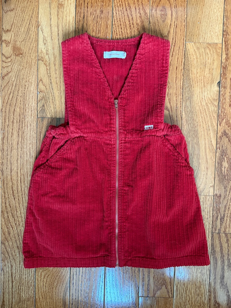 Tinycottons Zip Front Pinafore Dress